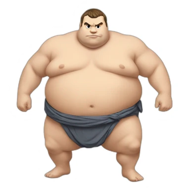 macron as a sumo sticker