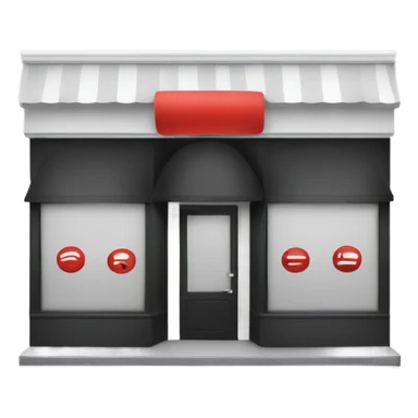 We are closed with store front in black, white and red sticker