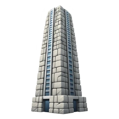 create building skyscraper  stone only without windows   sticker