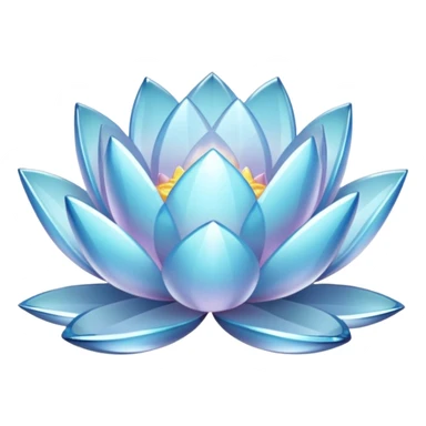 clear crystal lotus sticker