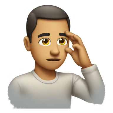 Side eye emoji with face palm sticker