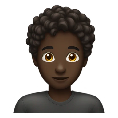 a young dark skin boy with locks sticker
