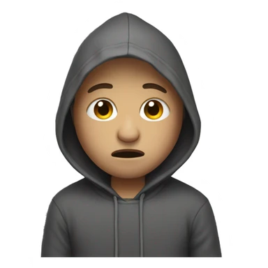 Crying man with a hoodie  sticker