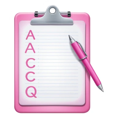 pink school grade card letter on a clipboard sticker