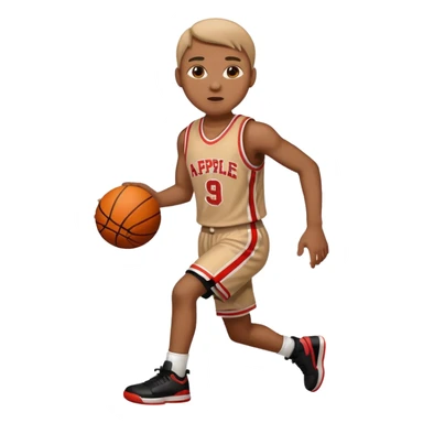 person playing basketball, apple emoji style sticker