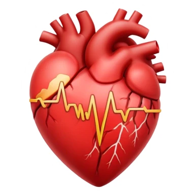 heart with heartbeat sticker