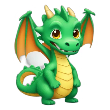Cute dragon go to gym sticker