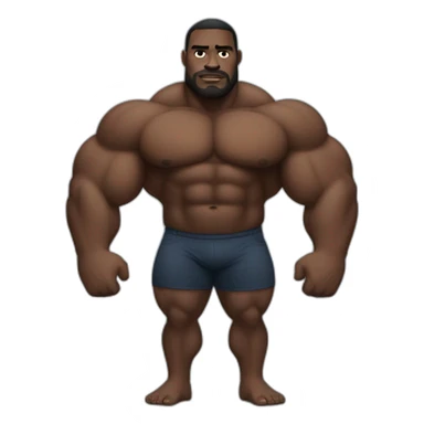 Big black guy showing his muscles sticker