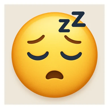 emoji with sleepy face sticker
