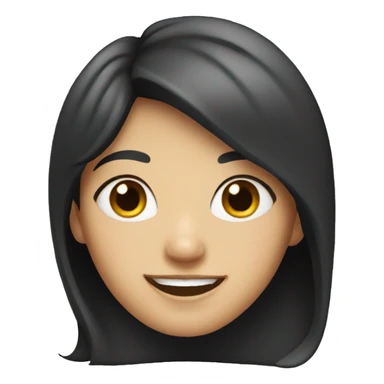 Smiling lady with dark hair sticker