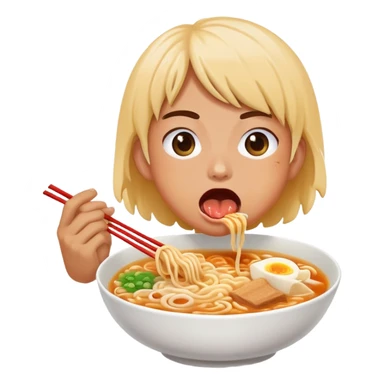 Popping after eating ramen sticker