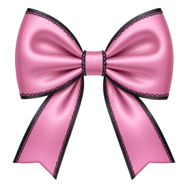 pink gothic bow sticker