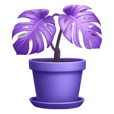 all violet monstera plant in pot sticker