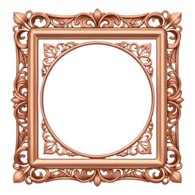  ornate vintage keepsake square rose gold frame sticker