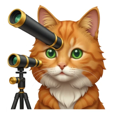 Cat have a telescop sticker