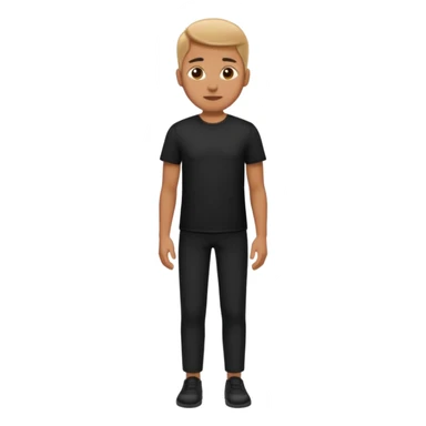 japanese black shirt and pant sticker