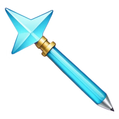 flecha para esquerda glitter roxo e ciano sticker