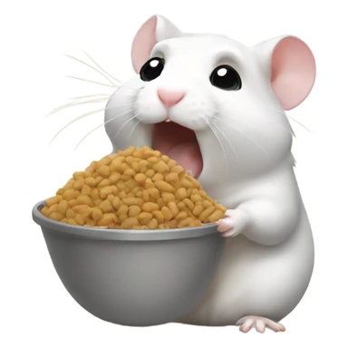 Hamster eating kibble sticker