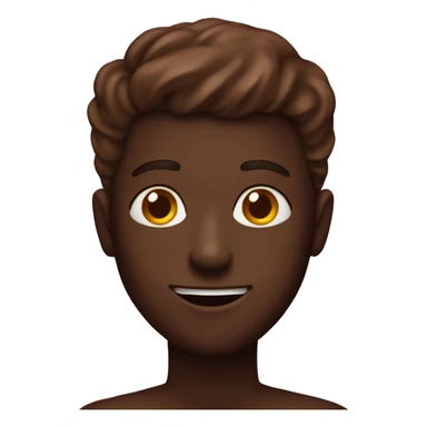 person with chocolate on face sticker