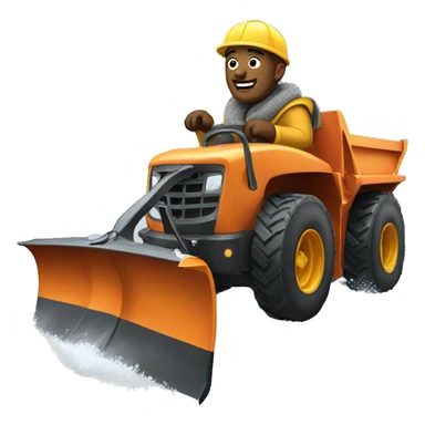 King driving a snow plow sticker