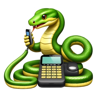 Snake with nokia sticker