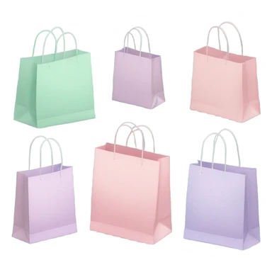 Pastel rose Shopping bags sticker
