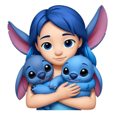 LILO hugging Stitch sticker