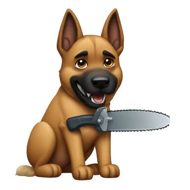 malinois chain saw  sticker