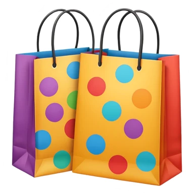 2 aesthetic shopping bag with pattern sticker