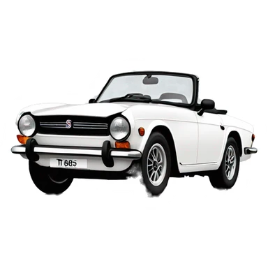 Triumph TR6 white sticker