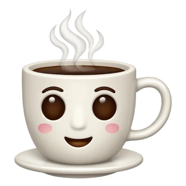 A coffee cup sticker