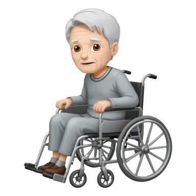an old man in a wheelchair sticker