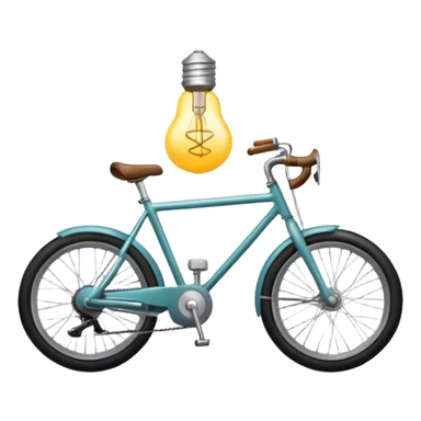 lightbulb on a bike  sticker