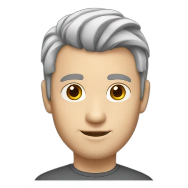 White man with grey pony tail sticker