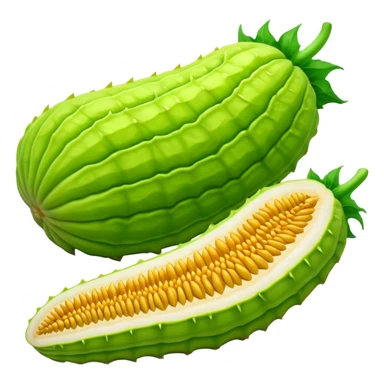 A long strip of bitter melon sticker