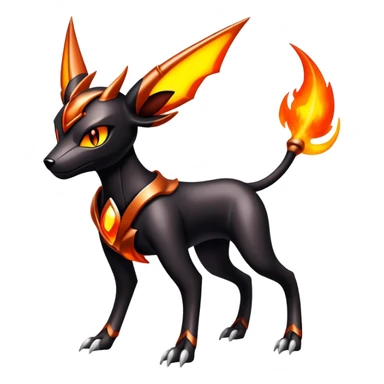 Shiny Gothic Exotic Futuristic Houndoom-Genesect-Torracat-Pokémon-Fakémon-hybrid-creature sticker