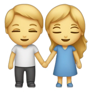 Deux personnes font un calin sticker