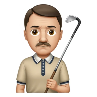 Adolf Hitler playing golf sticker