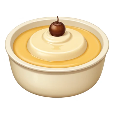 A white bowl filled with creamy texture, smooth and thick, glossy and rich, realistic, high detail, simple composition, isolated on white background, centered composition
 sticker