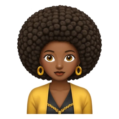 women ios emoji afro sticker