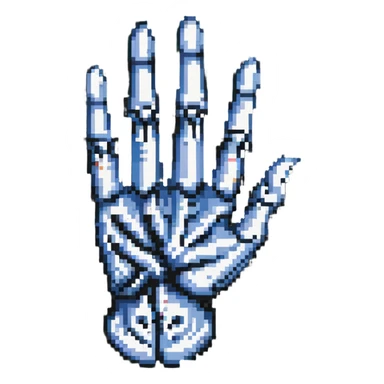 skeleton palm sticker