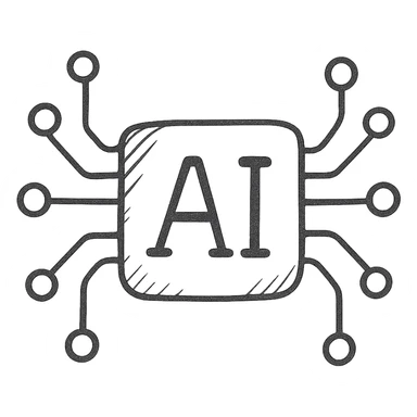 AI neural network icon sticker