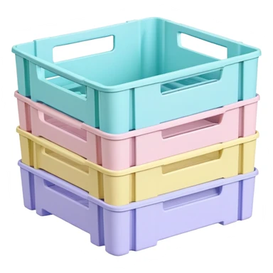 plastic pastel crate from scandinavian brand hay sticker