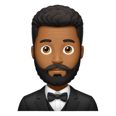 A black gigolo with a full beard sticker