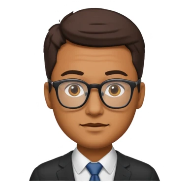 bold and wearing glasess man sticker