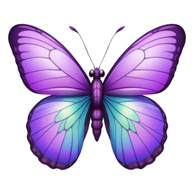 Purple mini bio butterfly sticker