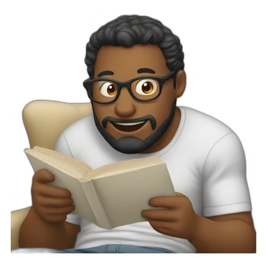 Reading comic  sticker