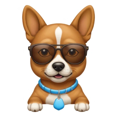 Cool dog at a beach sticker