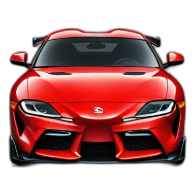 Red GR Supra facing forward sticker
