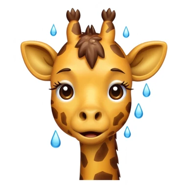 Giraffe crying sticker
